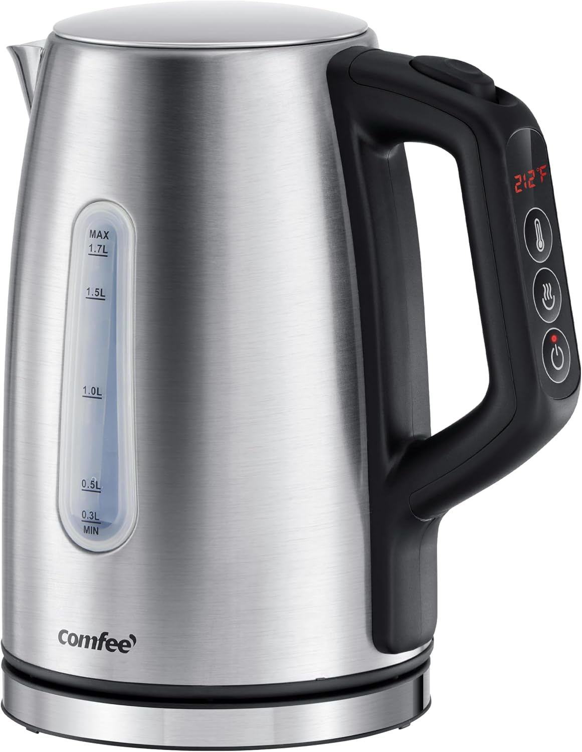 Stainless Steel Temperature-Control Kettle, 1.7L with 6 Preset Mode