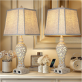Collection 28.5" Table Lamps Set of 2 with Nightlight for Bedroom